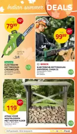 Brico folder Pagina 7: Afdak voor houtblokken met houten vloer €119,00, Elektrische kettingzaag cpe2040cs/el €79,99
