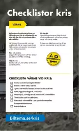 Biltema reklamblad Sida 10: Checklistor kris VÄRME Vid strömavbrott är det viktigt att hålla värmen. Här är enkla tips för