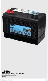 Biltema reklamblad Sida 20: Biltema Fritidsbatteri Marin €1.699,00