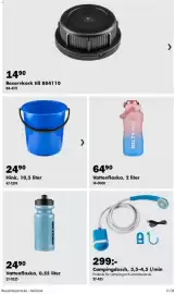 Biltema reklamblad Sida 4: Hink €24,90, Biltema vattenflaska €24,90