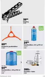 Biltema reklamblad Sida 7: Fotstöd för gasolbehållare €69,90, Gasolbehållare €24,90