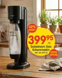 EKO reklamblad vecka 39 Sida 7: Sodastream Gaia Kolsyremaskin €399,95