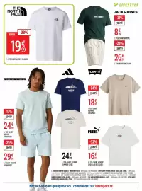 Catalogue Intersport page 7: THE NORTH FACE TEE-SHIRT HOMME BLANCA €19,99, JACK&JONES TEE-SHIRT HOMME €8,99