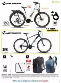 Catalogue Intersport page 9: NAKAMURA CROSSOVER V OTAGO €1.999,99, NAKAMURA VTT CLIFF 700 €339,99