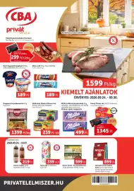 PRIVÁT akciós újság hét 39 Oldal 1: Roppanír bundásmackó €1.399,00, Tarka tej €339,00
