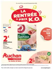 Catalogue Auchan Supermarché page 1: Auchan Jambon Supérieur €2,00, Gouda au cumin €2,50