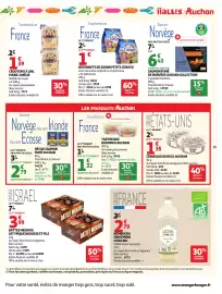 Catalogue Auchan Supermarché page 15: Houmous Auchan €1,32, Petits Coraya Bâtonnets de surimi €1,00