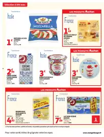 Catalogue Auchan Supermarché page 6: Auchan Beurre doux €4,50, Casa Azzurra Mozzarella €1,00