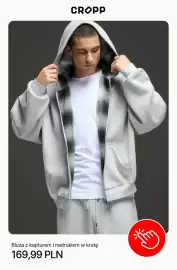 Cropp gazetka tydzień 39 Strona 4: Bluza z kapturem i nadrukiem w kratę Cropp €169,99