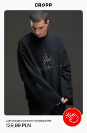 Cropp gazetka tydzień 39 Strona 5: Czarna bluza z surowym wykończeniem Cropp €129,99