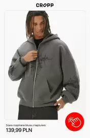 Cropp gazetka tydzień 39 Strona 7: Szara rozpinana bluza z kapturem Cropp €139,99