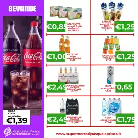 Volantino Supermercati Pasquale Prisco Pagina 5: San Pellegrino cocktail bianco/rosso €2,49, Estathé vetro pesca/limone €1,00
