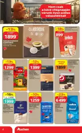 Auchan akciós újság Oldal 4: AUCHAN KEDVENC KOFFEINMENTES ŐRÖLT KÁVÉ €1.259,00