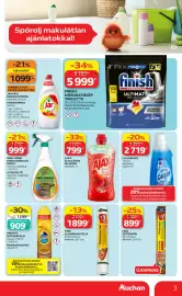 Auchan akciós újság Oldal 3: FINISH Mosogatógép-tabletta €5.999,00, Fino sütőpapír €899,00