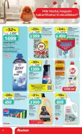 Auchan akciós újság Oldal 4: LENOR Öblítő €1.699,00, Pur kézi mosogatószer €999,00
