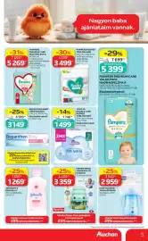 Auchan akciós újság Oldal 5: Pampers Premium Care Value Pack Nadrágpelenka €5.399,00, PAMPERS NEDVES TÖRLŐKENDŐ €3.499,00