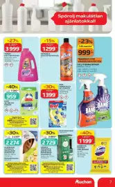 Auchan akciós újság Oldal 7: MR MUSCLE Lefolyótisztító gél €1.299,00, BREF Power Aktív WC-frissítő €1.399,00