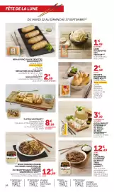 Catalogue Bi1 page 26: GYOZA €3,29, PLATEAU ASIATIQUE €8,99
