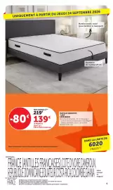 Catalogue Bi1 page 9: UNIQUEMENT À PARTIR DU JEUDI 24 SEPTEMBRE 2026 Matelas vendu roulé (pour faciliter le transport)