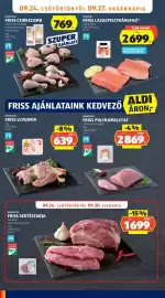ALDI akciós újság hét 39 Oldal 6: HÚSMESTER 09.24. CSÜTÖRTÖKTŐL 09.27. VASÁRNAPIG FRISS CSIRKECOMB vákuumcsomagolt •