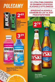 Lewiatan gazetka tydzień 39 Strona 12: Napój Vitamin Water Oshee vitamins & minerals €3,29, Piwo Tyskie Gronie €2,79