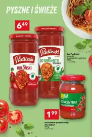 Lewiatan gazetka tydzień 39 Strona 6: Sos Pudliszki boloński €6,49, Koncentrat pomidorowy Ale dobre! €1,99