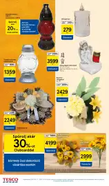 Tesco akciós újság hét 39 Oldal 10: Koszorú virágokkal €2.429,00, Tobozkoszorú €2.249,00