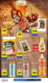 Tesco akciós újság hét 39 Oldal 16: Almdudler szénsavas üdítőital €799,00, Lecker ír porter sörös cheddar sajt €1.499,00