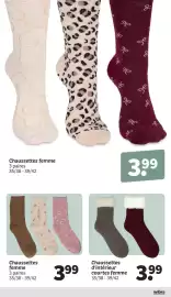 Catalogue Wibra page 9: Chaussettes femme €3,99, Chaussettes d'intérieur courtes femme €3,99