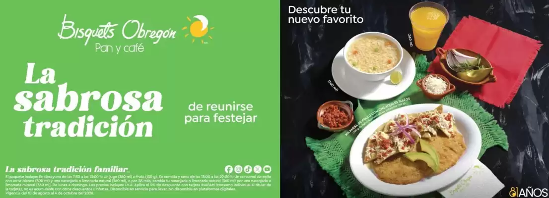 Bisquets Obregón (válido hasta 4-10)