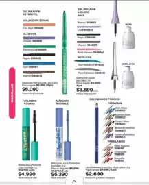 Catálogo Avon Página 38: Esmeralda - delineador retractil €5.090,00, Máscaras para pestanas invisibile €5.390,00