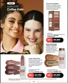 Catálogo Avon Página 40: Multi stick coffee date maquillage facial on barra €5.590,00, Multi stick para labios €8.990,00