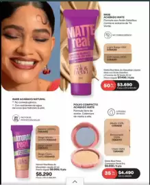 Catálogo Avon Página 41: Soft - base acabado mate €3.690,00, Polvo compacto acabado mate €4.490,00