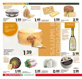 Volantino Interspar Pagina 6: Provolone Auricchio Piccante all'etto €1,49, Emmenthal francese President all'etto €1,09