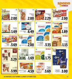 Volantino Spazio Conad Pagina 13: Pizza Regina Alta Diabolica Cameo €2,29, Conad friarielli saporiti €1,75