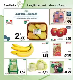 Volantino Spazio Conad Pagina 4: Banane €1,29, Conad mandorle sgusciate €9,90