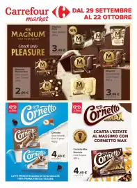 Volantino Carrefour Market Pagina 1: Carrefour e market MAGNUM true to pleasure Crack into PLEASURE Magnum Bomboniera Gusti
