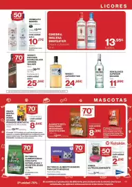 Catálogo Hipercor Página 39: BeeFeater ginebra inglesa €13,95, Bacardi ron blanco superior €11,99