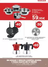 Catálogo Hipercor Página 45: Batería de cocina de acero inoxidable €59,95