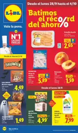 Catálogo Lidl semana 40 Página 1: Melocotón rojo €1,59, Formil Detergente líquido universal €7,99