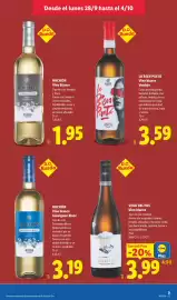 Catálogo Lidl semana 40 Página 21: Hachón vino blanco sauvignon blanc €3,19, Vega del Pas Vino blanco €3,99