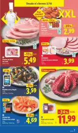 Catálogo Lidl semana 40 Página 29: Serrano fiambre de pavo adobado €3,99, Pulpo entero cocido €11,99