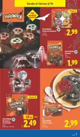Catálogo Lidl semana 40 Página 43: Halloween Brownies €1,99, Halloween churros negros €2,99