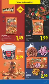 Catálogo Lidl semana 40 Página 45: Halloween mini donuts €2,99, Mcennedy palomitas caramelizadas €2,99