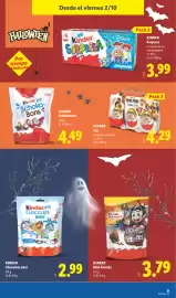 Catálogo Lidl semana 40 Página 47: Kinder Joy €4,29, Kinder Schokobons €4,49
