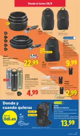 Catálogo Lidl semana 40 Página 11: Crivit botella de acero inoxidable €4,99, Crivit mochila de senderismo €9,99