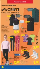 Catálogo Lidl semana 40 Página 12: Crivit chaleco técnico con bolsillos laterales €9,99, Crivit calcetines deportivos €1,79