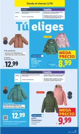 Catálogo Lidl semana 40 Página 21: Lupilu chaqueta ligera €9,99, Lupilu chaqueta ligera con orejitas €8,99