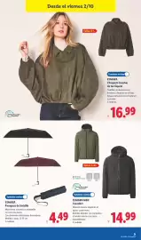 Catálogo Lidl semana 40 Página 23: Esmara paraguas de bolsillo €4,49, Esmara Men Cazadora €14,99
