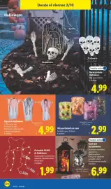 Catálogo Lidl semana 40 Página 28: Vela perfumada en vaso €2,99, Figura de Halloween €4,99